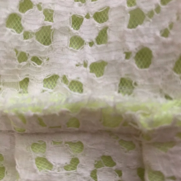 Bonnie Young Designer Neon Yellow + Lace Dress